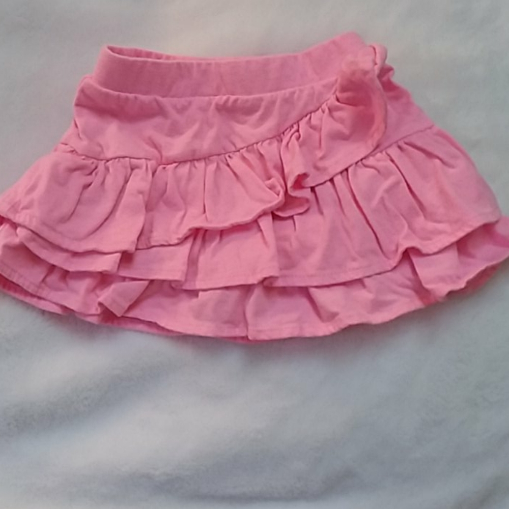 2T pink ruffle skort